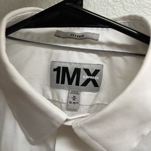 Express men’s fitted long sleeve button shirt